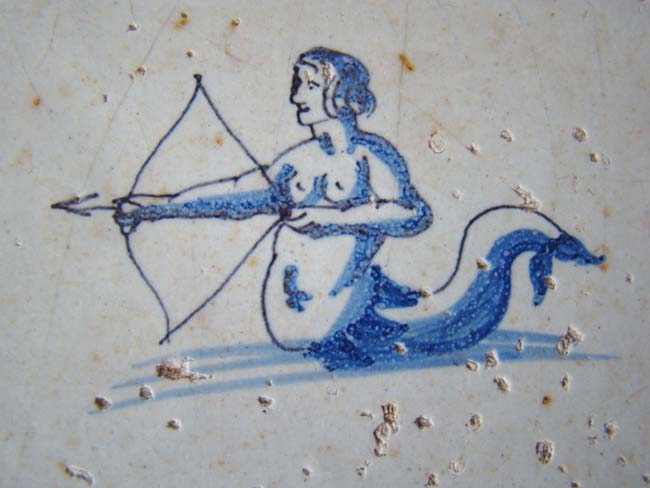 A 17th century Dutch Delft tile circa 1650